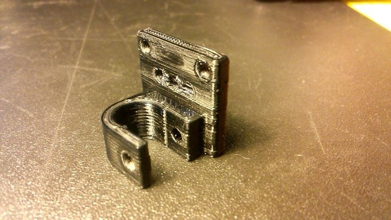 smooth rod clamp holder makerbot mech endstop v12 mechanical 3d printer parts 3d print model - Mito3D