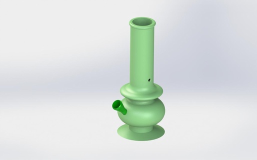 smooth smoke bong weed 420 tuxedo grinder leaft 3d print model - Mito3D