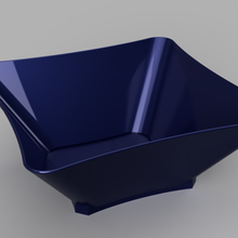 glatte, quadratische Schüssel home Platz container 3d print model - Mito3D