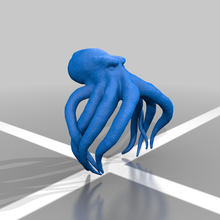 smoother cthulhu ring jewelry cephalopod octopus sculpture 3d print model - Mito3D