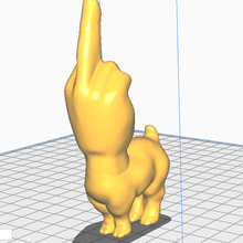 beğenmiş keçi fu komik birleştirmek orta parmak 3d print model - Mito3D