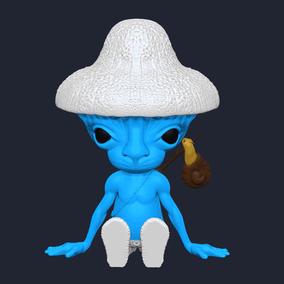 smurf cat meme - support smurfcat smurfigato gatopitufo pokemon 3D print model - Mito3D