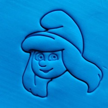 smurf smurfette cookie cutter tool 3d print model - Mito3D