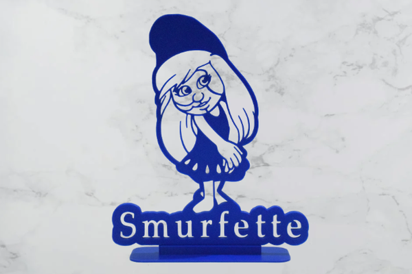 smurfette 2d smurfs filme anime presente 3d print model - Mito3D