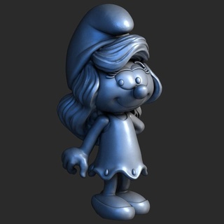 smurfette smurf blue gargamel village golodo greedysmurf joke joker smurfs 3d print model - Mito3D