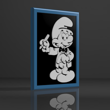 smurfs decorative frame 3d print model - Mito3D