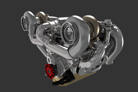 smx stile alto montare tt 481x acqua incamiciato trascinare macchina corsa motore prolina pro mod turbo 3d print model - Mito3D