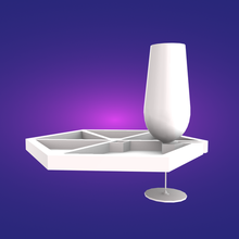 bocadillo plato vaso soporte 3d print model - Mito3D