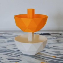 snackable empilhável snack-tigela a casa tigela lanche festa taça baixa contagem de polígonos o design mínimo geométricas 3d print model - Mito3D