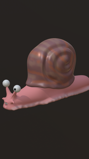 snail cute snail snail animal stupid  3d print model - Mito3D