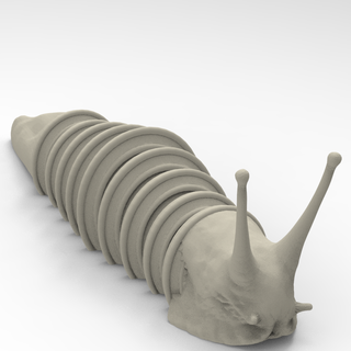 snail caterpillar Art articulate 3d print model - Mito3D
