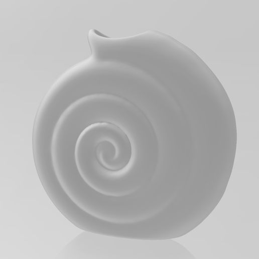Caracol flor vaso decoração 3D print model - Mito3D