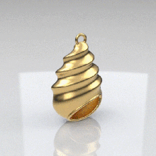 caracol pingente jóias modelo cad stl 3d de anel amantes noivado 3d print model - Mito3D