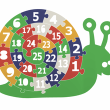 lumaca puzzle colori educativo ragazzi apprendimento numeri costruzione_giocattoli 3d print model - Mito3D
