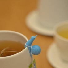 escargot sachet de thé titulaire art bon café matin monde dramatique cuisine l'escargot le 3d print model - Mito3D