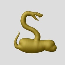 serpent la maison de décoration l'aimant aimants 3d print model - Mito3D