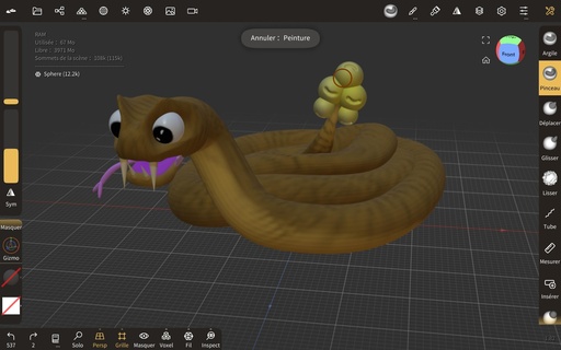 snake animal statue statuette reptile decoration 3d print model - Mito3D