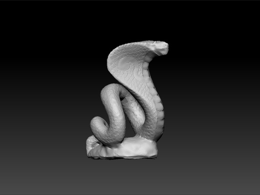serpiente rey cobra on escritorio prueba modelo asombroso animal royal belleza hermoso brillante realeza 3d print model - Mito3D