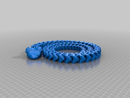 yılan 1415 cm uzun flsun jpart yılanlar hayvanlar yaratıklar Sanat 3d print model - Mito3D