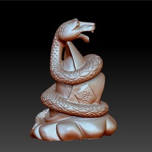 serpent modèle 3d art animal belle mignon dessin animé la sculpture statue chine cnc imprimable 3d print model - Mito3D