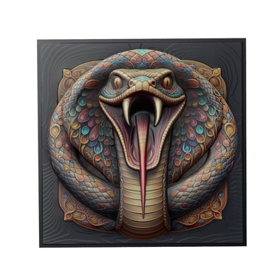 serpent animal soulagement art animaux yeggi mito3d buste google pendentifs médaillon relief wall mur 3d print model - Mito3D