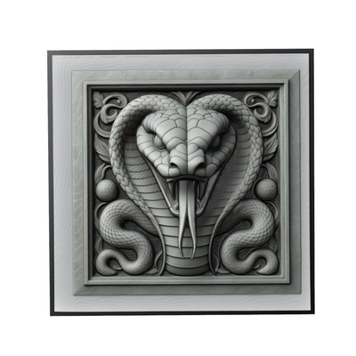 serpent animal soulagement art animaux yeggi mito3d buste google pendentifs médaillon relief wall mur 3d print model - Mito3D