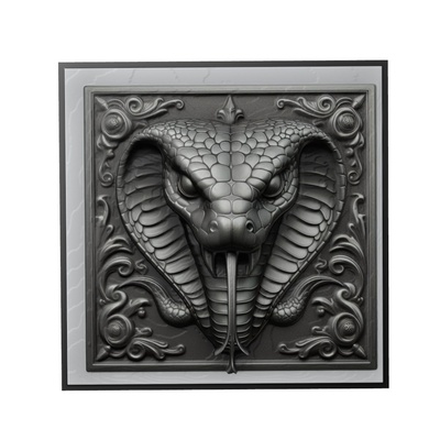 serpent animal soulagement art animaux yeggi mito3d buste google pendentifs médaillon relief wall mur 3d print model - Mito3D