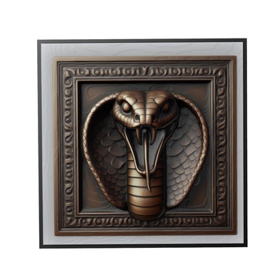 serpent animal soulagement art animaux yeggi mito3d buste google pendentifs médaillon relief wall mur 3d print model - Mito3D