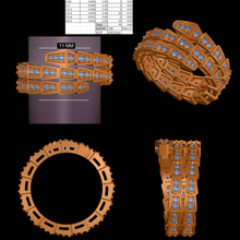 snake diamond ring jewelry 3d print model - Mito3D