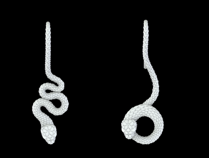 serpiente pendientes serpientes misterio simbolismo transformación renacimiento dualidad imágenes 3d print model - Mito3D