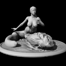 yılan kız Sanat kadın zehirci 3d print model - Mito3D