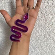 snake keychain jewelry art jewellery resin key ring accessory 3d print model - Mito3D