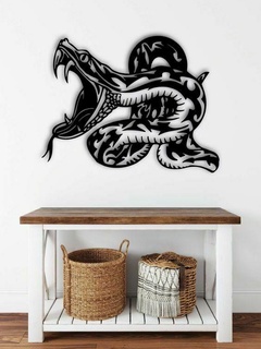 snake logo wall art animal decor decoration 3d print model - Mito3D