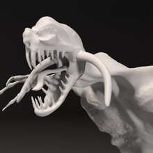snake monster various monster stl unique animal art toy 3d print model - Mito3D