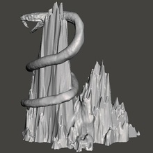 serpente montagna motu egli uomo scheletro 3d print model - Mito3D