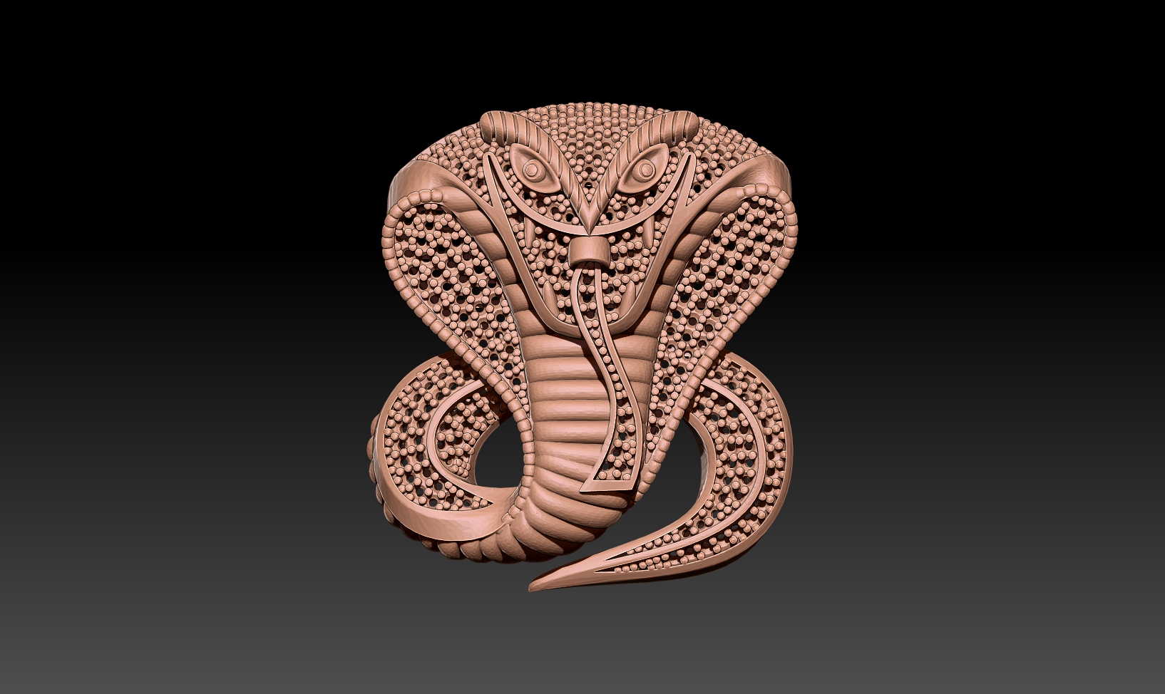 Schlange Halskette 3D print model - Mito3D