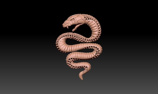 serpente collana 3d print model - Mito3D