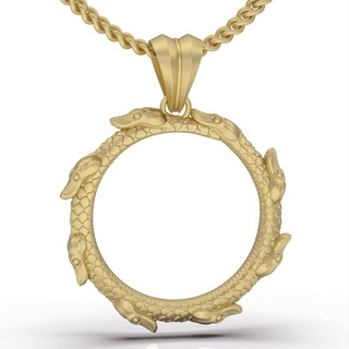 snake pendant silver gold kobra jewelry printable 3d model trend fashion design zbrush tiger 3d print model - Mito3D