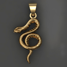 serpent pendentif 3d impression modèle bijoux conception 3d print model - Mito3D