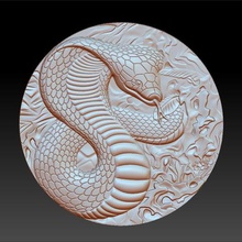 serpent pendentif modèle bas-relief art animal cobra nature jewelry jade cnc 3d sculpture statue emboss decoration decorative printable 3d print model - Mito3D