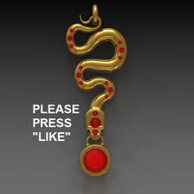 serpent en suspens bijoux tion 3d print model - Mito3D