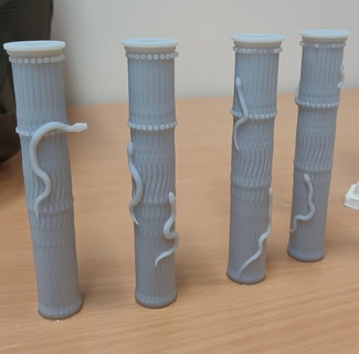 snake pilar pilars snakes 3d print model - Mito3D