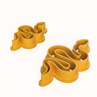 snake polymer clay cutter jewelry earrings earring cutters crafts flower handmade 3d print model - Mito3D