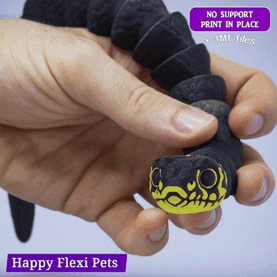 serpente realistico flessibile articolato giocattolo erba pezzo stampa in posto acqua rettile vipera pitone giarrettiera animale contento animali domestici carina adorabile agitarsi 3d print model - Mito3D