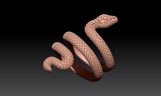 snake ring Jewelry 3d print model - Mito3D