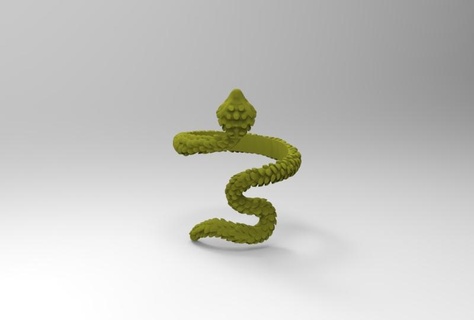 snake ring ring jewelry snake rattle  3d print model - Mito3D