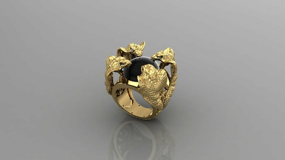 serpiente anillo anillos 3d print model - Mito3D