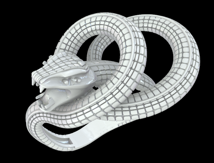 serpiente anillo misterio simbolismo transformación renacimiento dualidad imágenes 3d print model - Mito3D