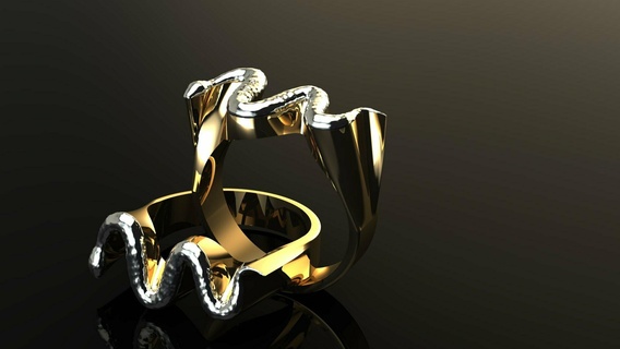 snake ring 3d print model - Mito3D