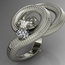 snake ring jewelry anycubic3d 3d print model - Mito3D
